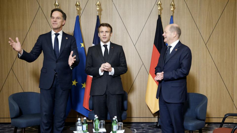 Rutte, Macron, Scholz, EU-top 2022