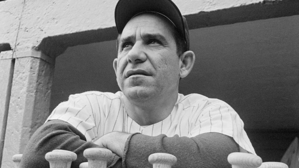 Yogi Berra in 1964 als manager van de Yankees