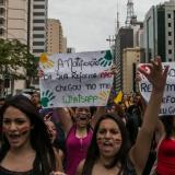 Protest in Rio de Janeiro, Brazilië